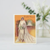 Elegant  Vrijgezellenfeest 1930s Bride Kaart (Staand voorkant)