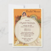 Elegant  Vrijgezellenfeest 1930s Bride Kaart (Achterkant)