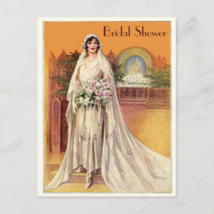 Elegant  Vrijgezellenfeest 1930s Bride Kaart