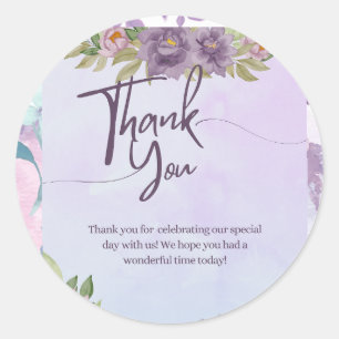 Elegant vrijgezellenfeest bedankt ronde sticker
