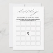 Elegant Vrijgezellenfeest Bingo Game Kaart (Voorkant)