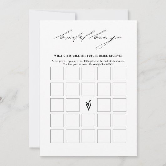 Elegant Vrijgezellenfeest Bingo Game Kaart (Voorkant)