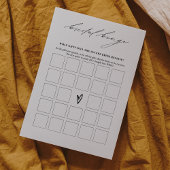 Elegant Vrijgezellenfeest Bingo Game Kaart