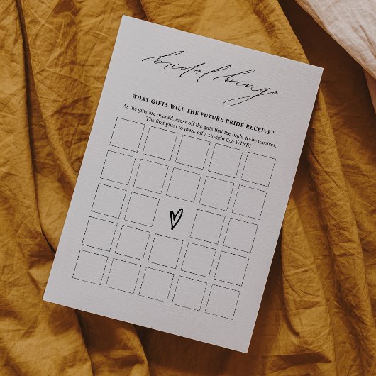 Elegant Vrijgezellenfeest Bingo Game Kaart