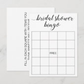 Elegant Vrijgezellenfeest Bingo Kaart Game Briefka (Voorkant / Achterkant)