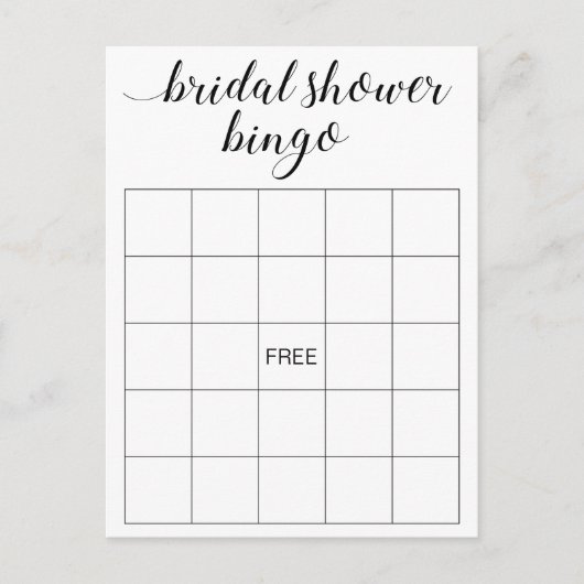 Elegant Vrijgezellenfeest Bingo Kaart Game Briefka (Voorkant)