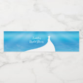 Elegant Vrijgezellenfeest blauwe waterverf Waterfles Etiket (Enkel label)