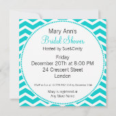 Elegant Vrijgezellenfeest Blue Chevron Pattern Kaart (Achterkant)