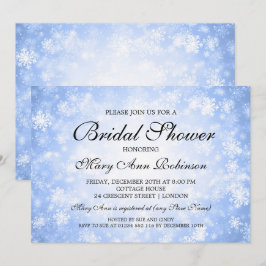 Elegant Vrijgezellenfeest Blue Winter Wonderland Kaart