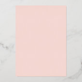 Elegant Vrijgezellenfeest Blush Roos Gold Folie Uitnodiging (Achterkant)