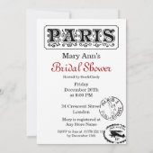 Elegant Vrijgezellenfeest  Briefkaart Parijs (Achterkant)