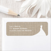 Elegant Vrijgezellenfeest burlap Label (Insitu)