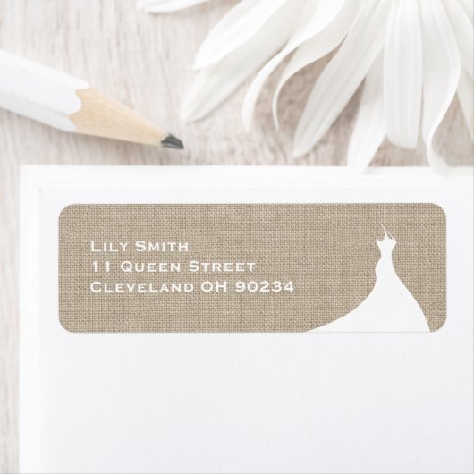 Elegant Vrijgezellenfeest burlap Label (Insitu)