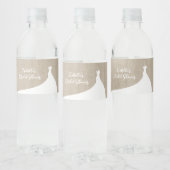 Elegant Vrijgezellenfeest burlap Waterfles Etiket (Flessen)