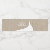 Elegant Vrijgezellenfeest burlap Waterfles Etiket (Enkel label)