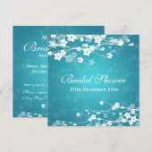 Elegant Vrijgezellenfeest Cherry Blossom Blue Kaart (Voorkant / Achterkant)