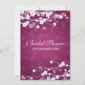 Elegant Vrijgezellenfeest Cherry Blossom Plum Kaart (Voorkant)