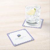 Elegant Vrijgezellenfeest Classic Hydrangea Scallo Kartonnen Onderzetters (Insitu)