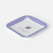 Elegant Vrijgezellenfeest Classic Hydrangea Scallo Papieren Bordje (Gebogen)