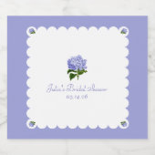 Elegant Vrijgezellenfeest Classic Hydrangea Scallo Sparkling Wijnetiket (Enkel label)
