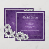 Elegant Vrijgezellenfeest Dahlia Floral Paars Kaart (Voorkant / Achterkant)