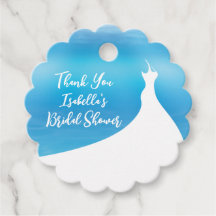 Elegant Vrijgezellenfeest Dank je blauwe waterverf