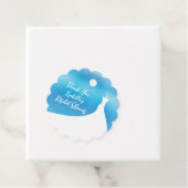 Elegant Vrijgezellenfeest Dank je blauwe waterverf Bedankjes Labels (In situ)