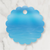 Elegant Vrijgezellenfeest Dank je blauwe waterverf Bedankjes Labels (Achterkant)