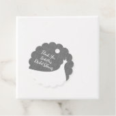 Elegant Vrijgezellenfeest Dank je grijs linnen Bedankjes Labels (In situ)