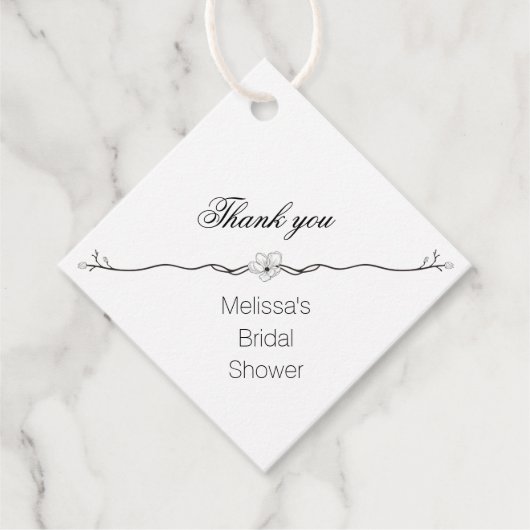 Elegant Vrijgezellenfeest dank u Bedankjes Labels (Voorkant)