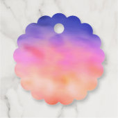 Elegant Vrijgezellenfeest Dank u paarse waterverf Bedankjes Labels (Achterkant)