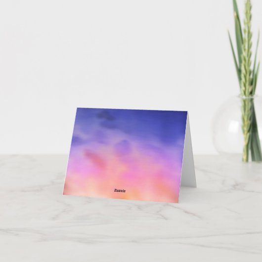 Elegant Vrijgezellenfeest Dank u paarse waterverf Bedankkaart (Achterkant)