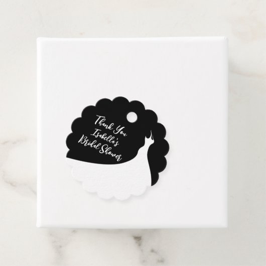 Elegant Vrijgezellenfeest Dank u voor zwarte avor  Bedankjes Labels (In situ)