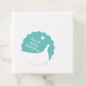 Elegant Vrijgezellenfeest Dank u wel turquoise Bedankjes Labels (In situ)