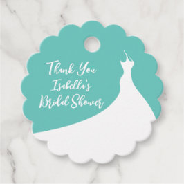 Elegant Vrijgezellenfeest Dank u wel turquoise Bedankjes Labels