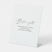 Elegant Vrijgezellenfeest Datum Nacht Jar Sign Reclamebord Met Voetstuk (Voorkant)