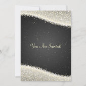 Elegant Vrijgezellenfeest Dazzling Sparkles Black Kaart (Achterkant)