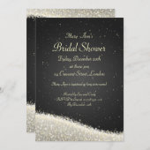 Elegant Vrijgezellenfeest Dazzling Sparkles Black Kaart (Voorkant / Achterkant)