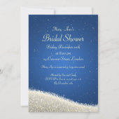 Elegant Vrijgezellenfeest Dazzling Sparkles Blue Kaart (Voorkant)