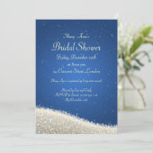 Elegant Vrijgezellenfeest Dazzling Sparkles Blue Kaart (Staand voorkant)