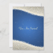 Elegant Vrijgezellenfeest Dazzling Sparkles Blue Kaart (Achterkant)