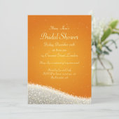 Elegant Vrijgezellenfeest Dazzling Sparkles Oranje Kaart (Staand voorkant)