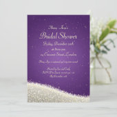 Elegant Vrijgezellenfeest Dazzling Sparkles Paars Kaart (Staand voorkant)