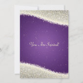 Elegant Vrijgezellenfeest Dazzling Sparkles Paars Kaart (Achterkant)