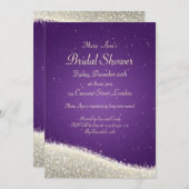 Elegant Vrijgezellenfeest Dazzling Sparkles Paars Kaart (Voorkant / Achterkant)