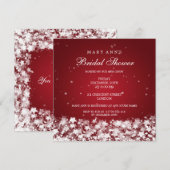 Elegant Vrijgezellenfeest Dazzling Stars Red Kaart (Voorkant / Achterkant)