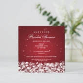 Elegant Vrijgezellenfeest Dazzling Stars Red Kaart (Staand voorkant)