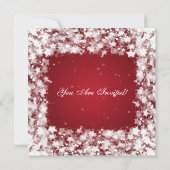 Elegant Vrijgezellenfeest Dazzling Stars Red Kaart (Achterkant)