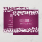 Elegant Vrijgezellenfeest Dotted Plum Kaart (Voorkant / Achterkant)