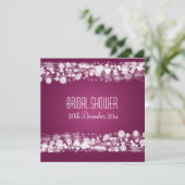 Elegant Vrijgezellenfeest Dotted Plum Kaart (Staand voorkant)